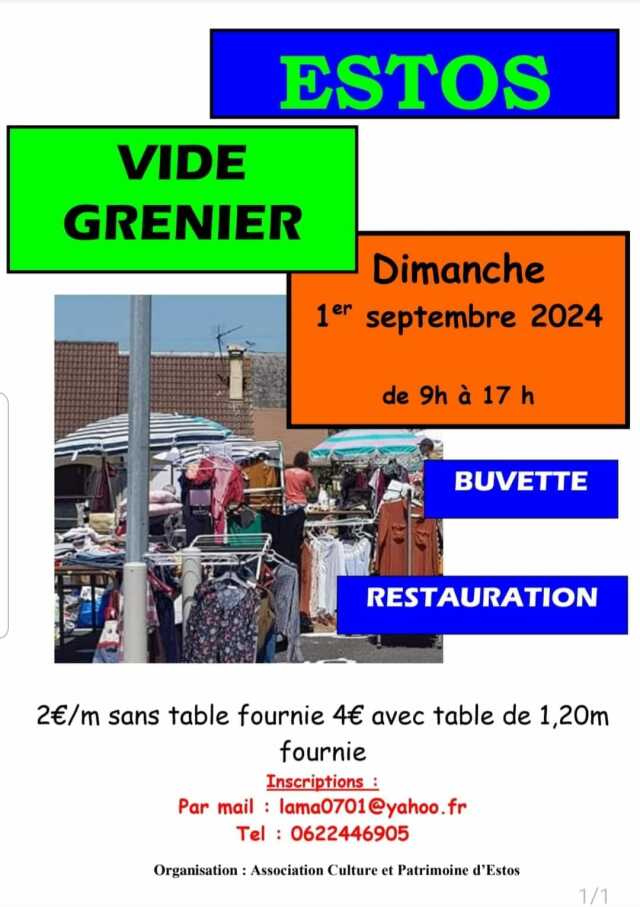 Vide grenier d'Estos