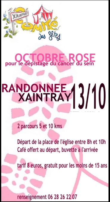 Octobre Rose à Xaintray