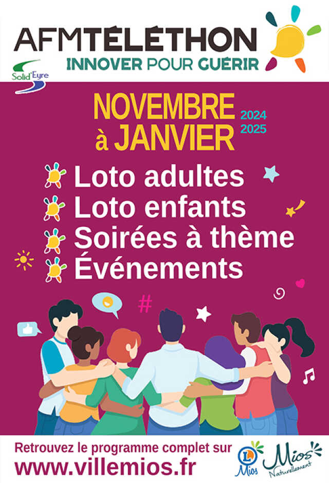 Grand week-end Téléthon : Soirée Danses, Quiz musical, Super loto enfants