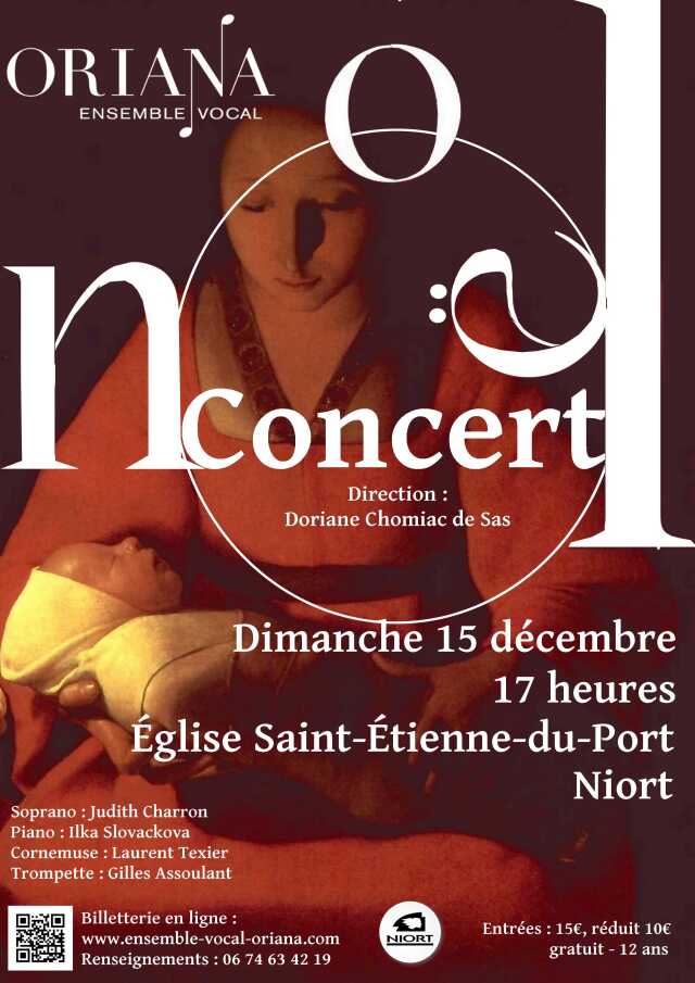 Concert de Noël de l'Ensemble Vocal Oriana à Niort