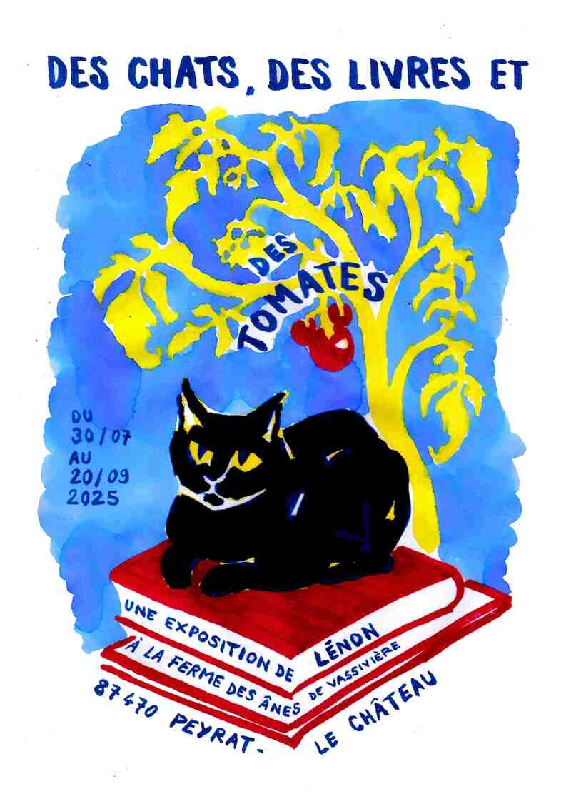 Des chats, des livres et des tomates