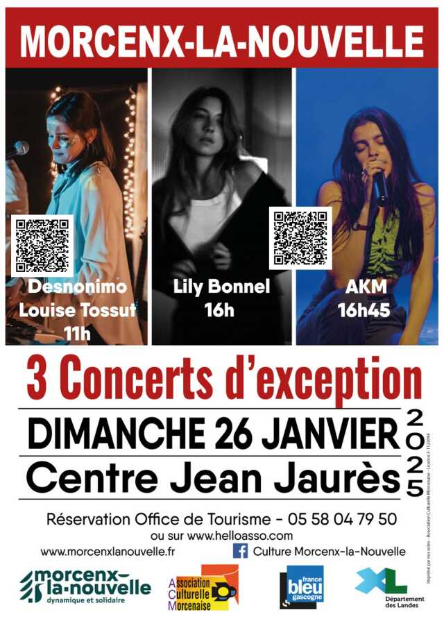 3 concerts d'exception