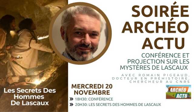 Soirée Archéo Actu : conférence et projection sur les mystères de Lascaux