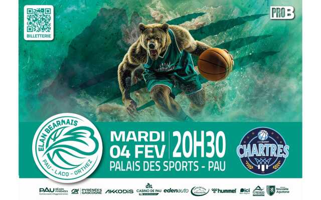 Basket Championnat ProB - Elan Béarnais Pau Lacq Orthez Vs Chartres