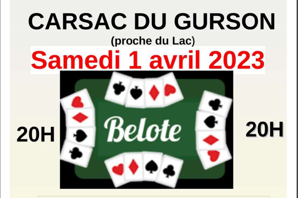 Concours de belote du club de l’âge d’or