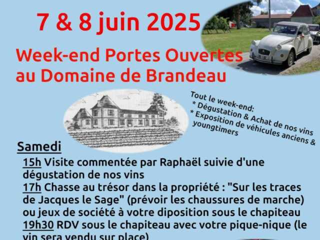 Week-end Portes Ouvertes au Domaine de Brandeau