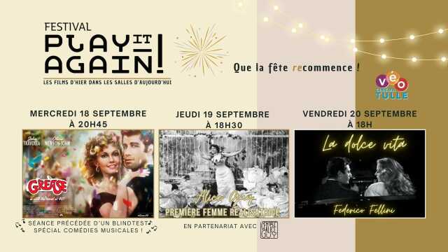 FESTIVAL PLAY IT AGAIN - 10ème édition - Découvrez les films d'hier dans les salles d'aujourd'hui.