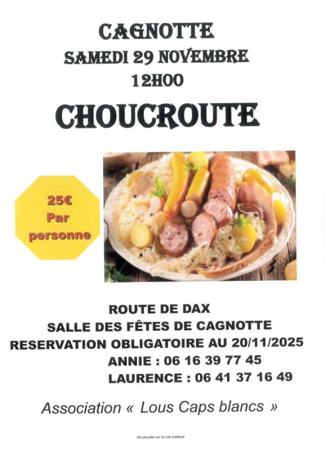 Repas Choucroute
