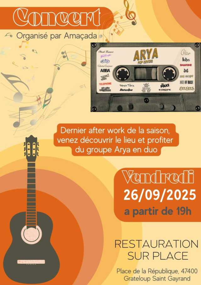 Amaçada - Concert Arya Duo et Food truck