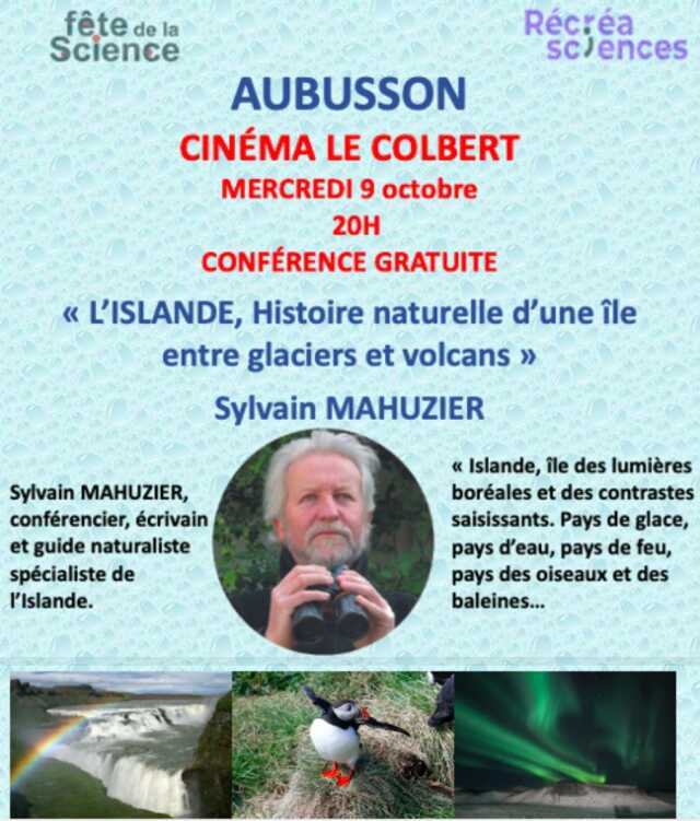 CONFERENCE - L'islande, Histoire naturelle d'une île entre glaciers et volcans