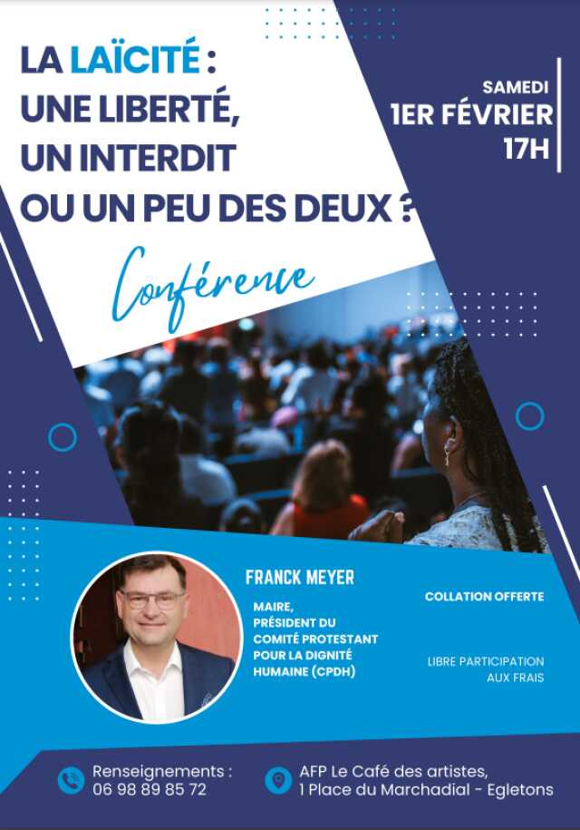 Conférence « La laïcité : une liberté, un interdit ou un peu des deux ? »