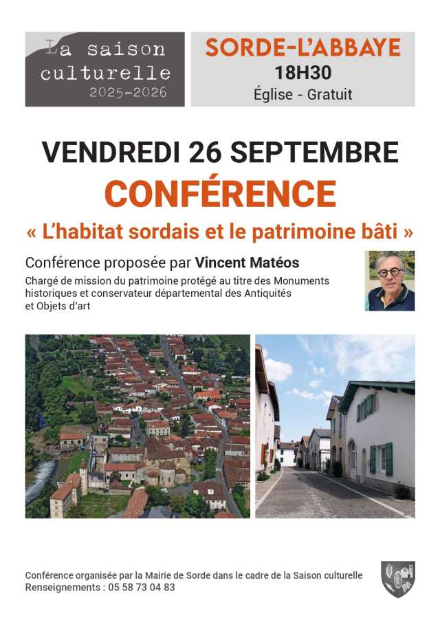 Conférence : L’habitat sordais et le patrimoine bâti