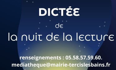 Nuits de la Lecture: Dictée