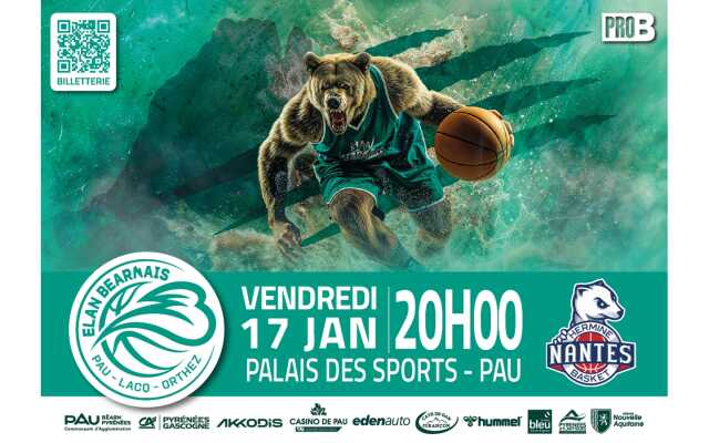 Basket Championnat ProB - Elan Béarnais Pau Lacq Orthez Vs Nantes