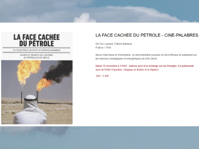 Ciné-palabres : La face cachée du pétrole