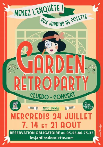 Les gardens Retro Party avec Karima et olivier    (concert, cluedo géant aux jardins de Colette)