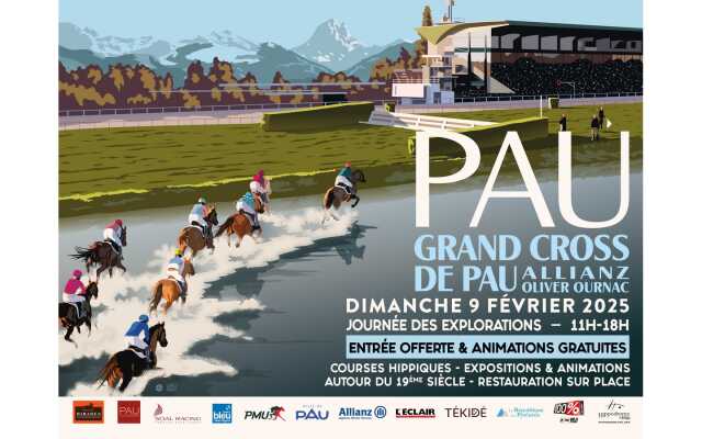 Courses à l'hippodrome de Pau - Grand Cross