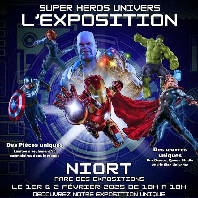 Super héros univers l'exposition à Niort