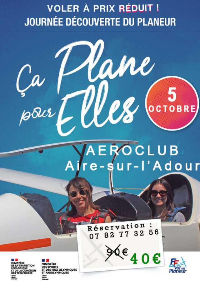 Ca plane pour elle à l'aéroclub d'Aire