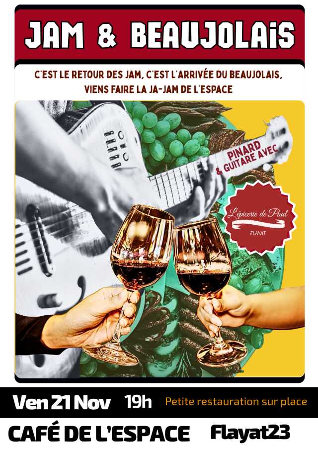 Café de l'Espace : Soirée jam session et beaujolais nouveau