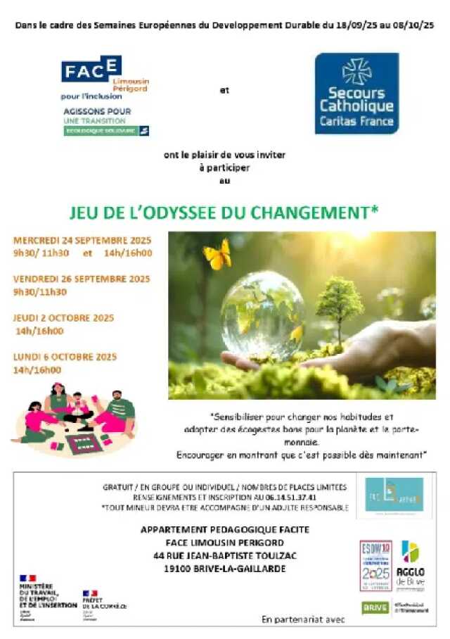 Jeu de l’Odyssée du changement  (Appartement pédagogique Face Limousin)