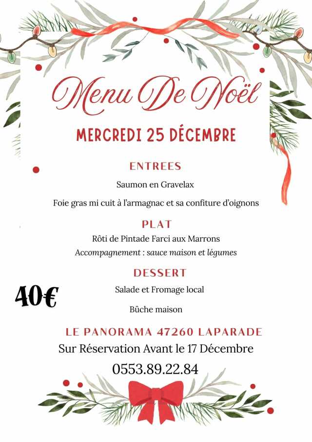 Menu de Noël