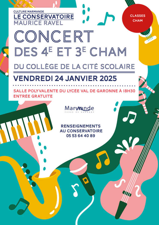 Concert4ème et 3ème Cham du Collège de la Cité Scolaire - Conservatoire Maurice Ravel