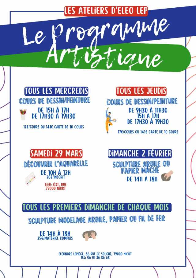 Les ateliers d'Elo' Lep' - Atelier sculpture argile ou papier mâché à Niort