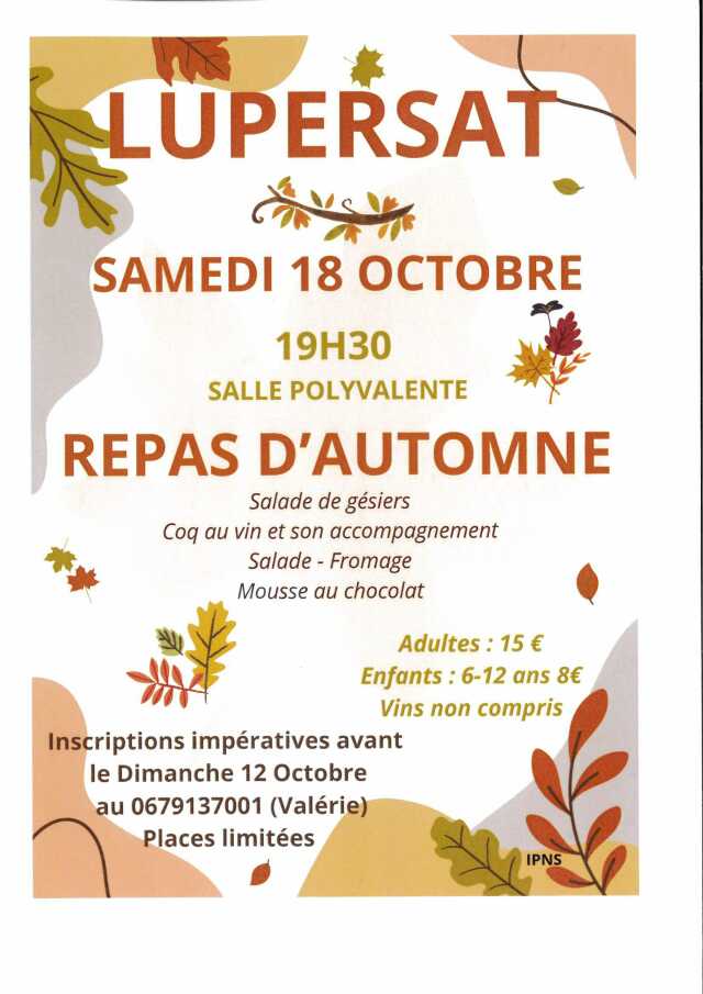 Repas d'automne à Lupersat