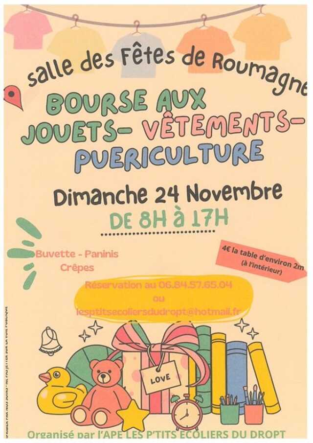 Bourse aux jouets-vêtements-puériculture