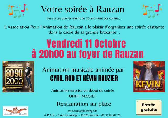 Soirée dansante à Rauzan !