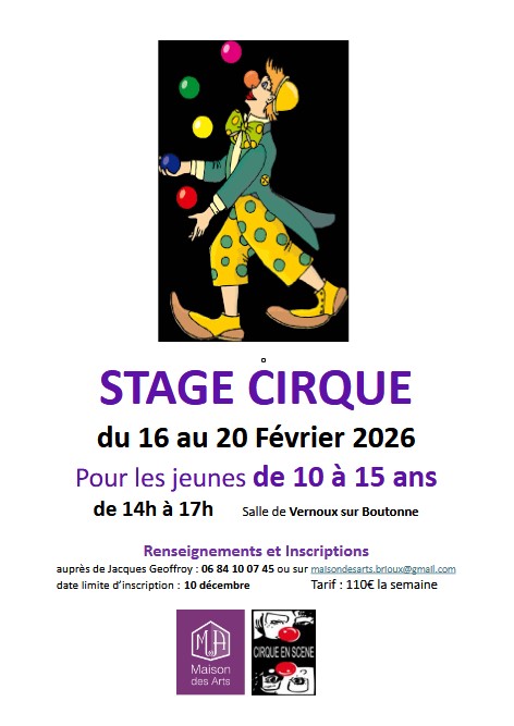 Stage cirque 10-15 ans