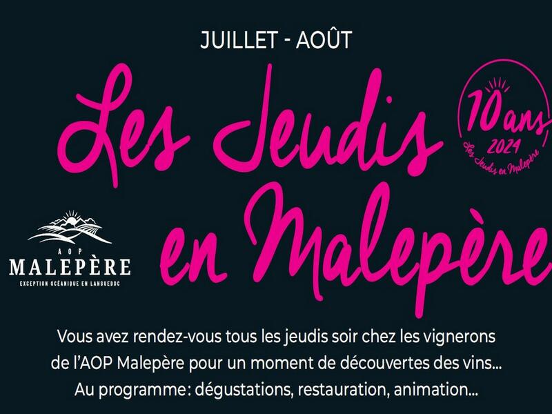 LES JEUDIS EN MALEPÈRE - CAVE ANNE DE JOYEUSE - SOIRÉE D'OUVERTURE