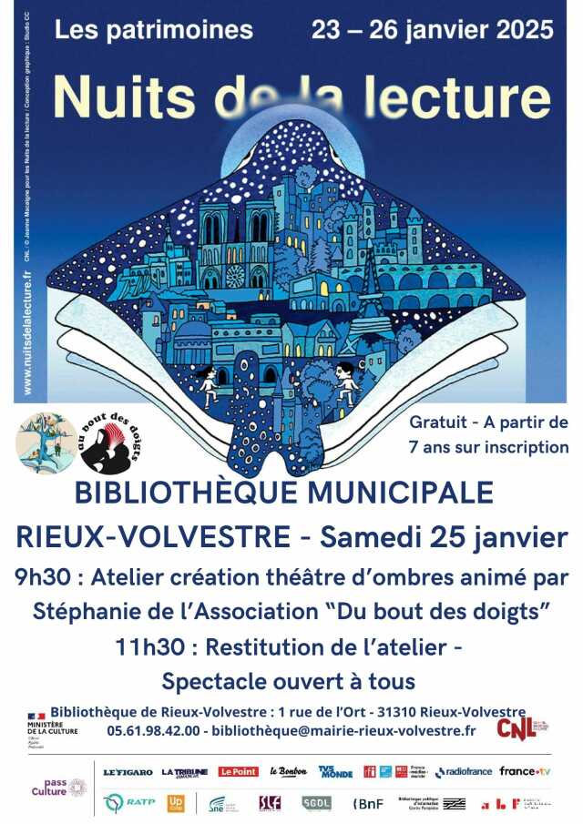 NUIT DE LA LECTURE : ATELIER CRÉATION THÉÂTRE D'OMBRE