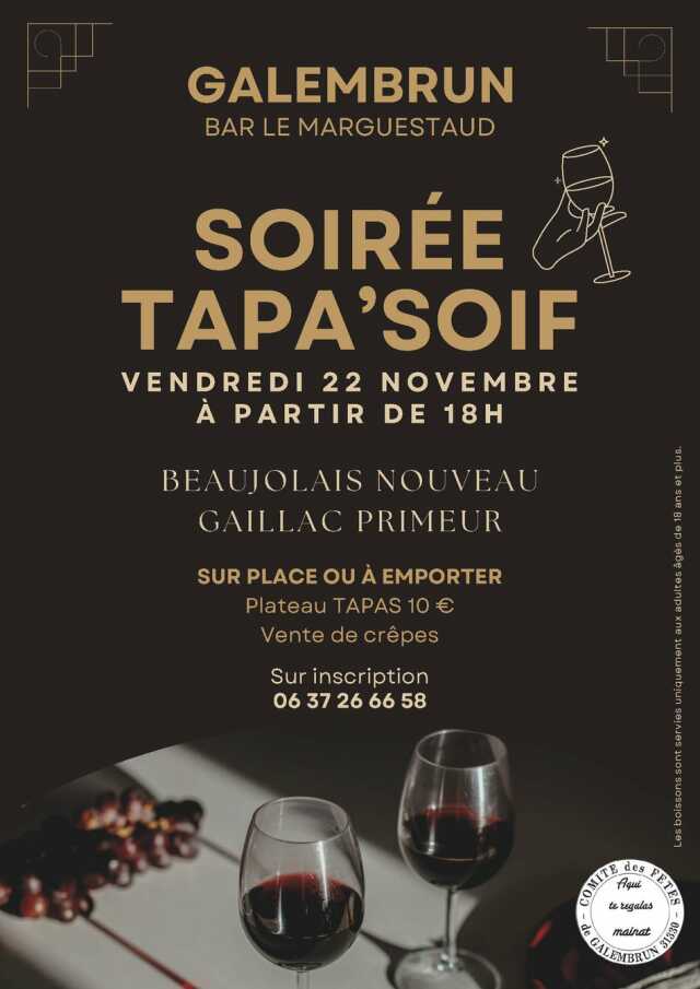 SOIRÉE TAPA'SOIF