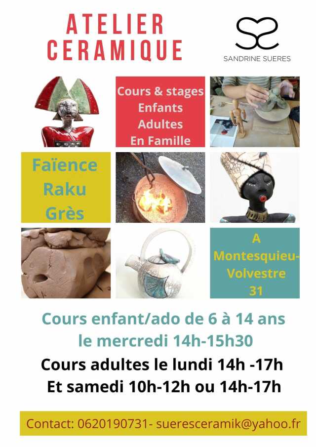 COURS ET STAGES ATELIER CÉRAMIQUE