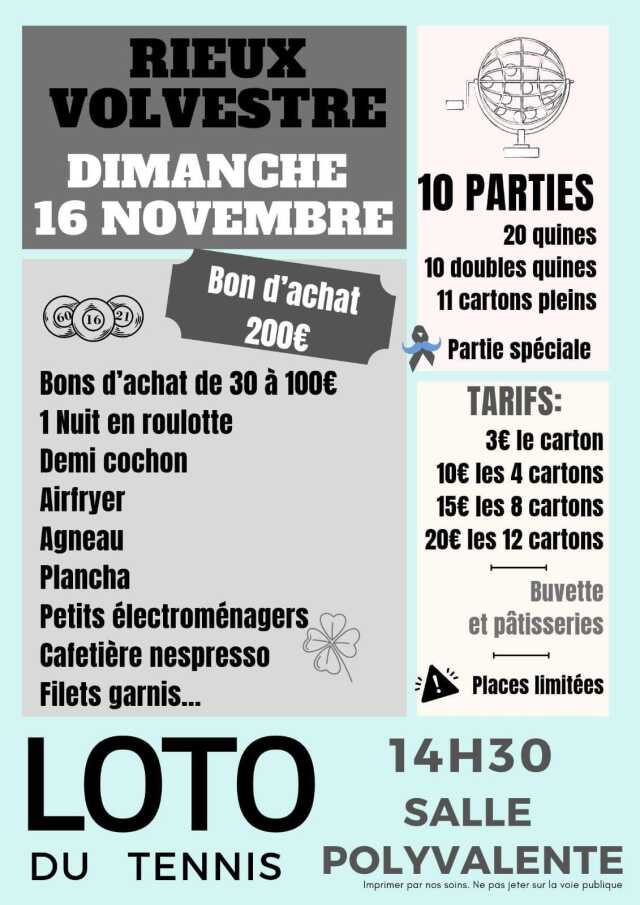 LOTO DU TENNIS