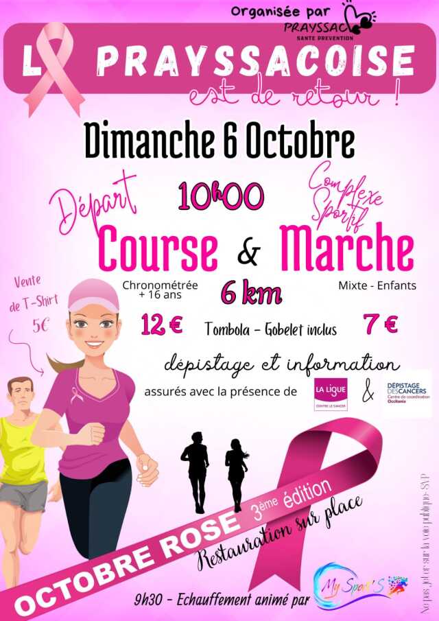 Octobre Rose à Prayssac : course pédestre La Prayssacoise