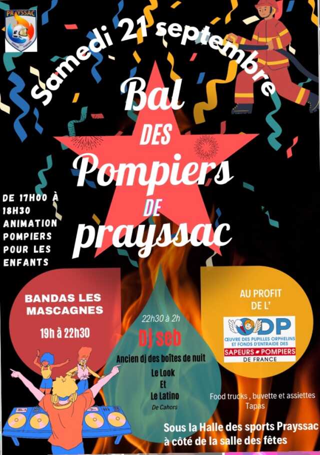 Bal des pompiers à Prayssac