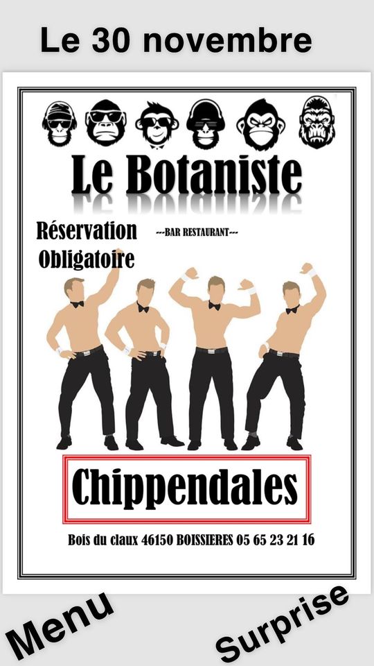 Soirée Chippendale au Botaniste