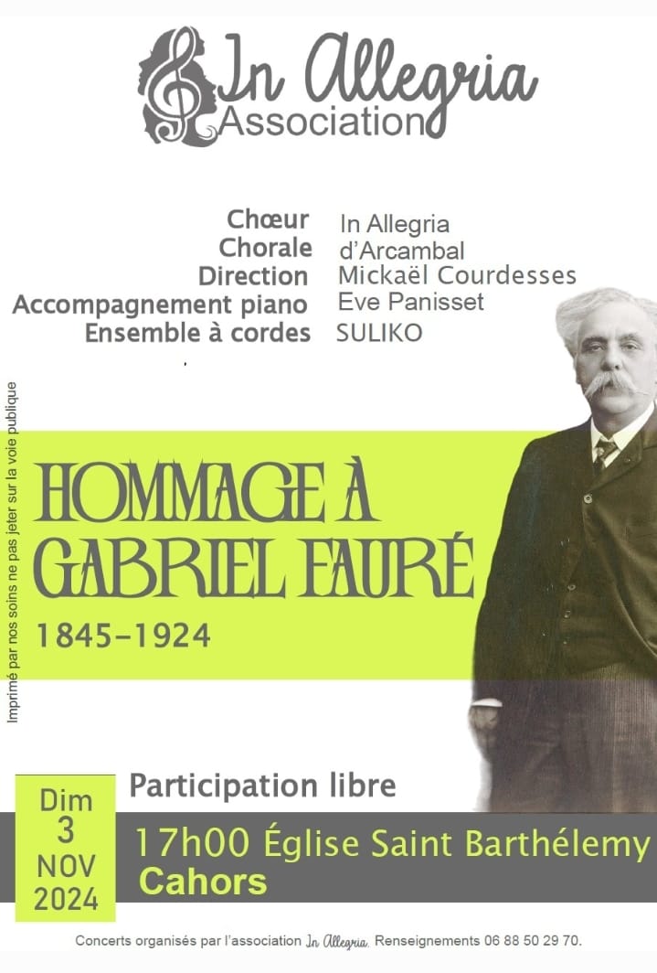 Concert de musique classique: Hommage à Gabriel Fauré