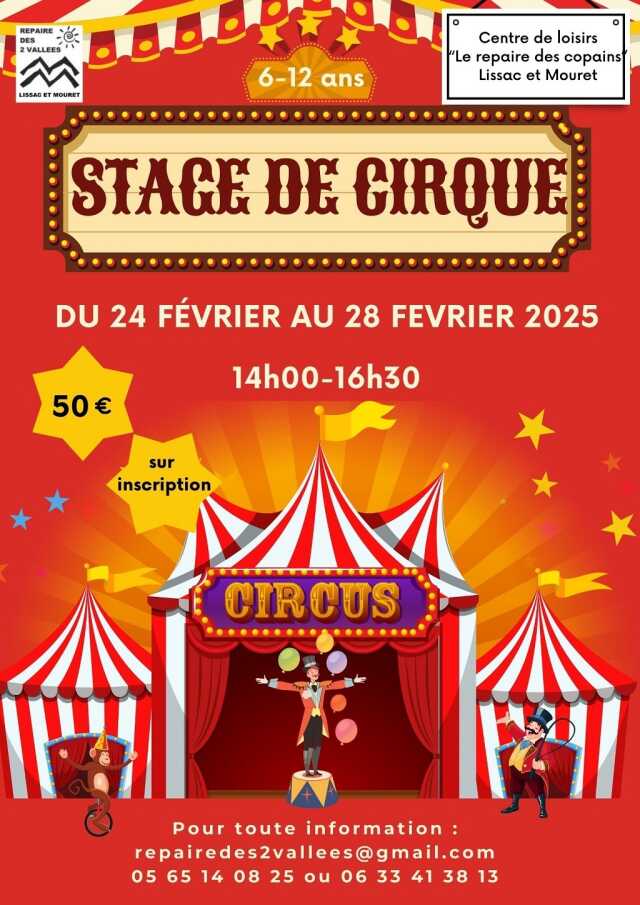 Stage de cirque à Lissac-et-Mouret