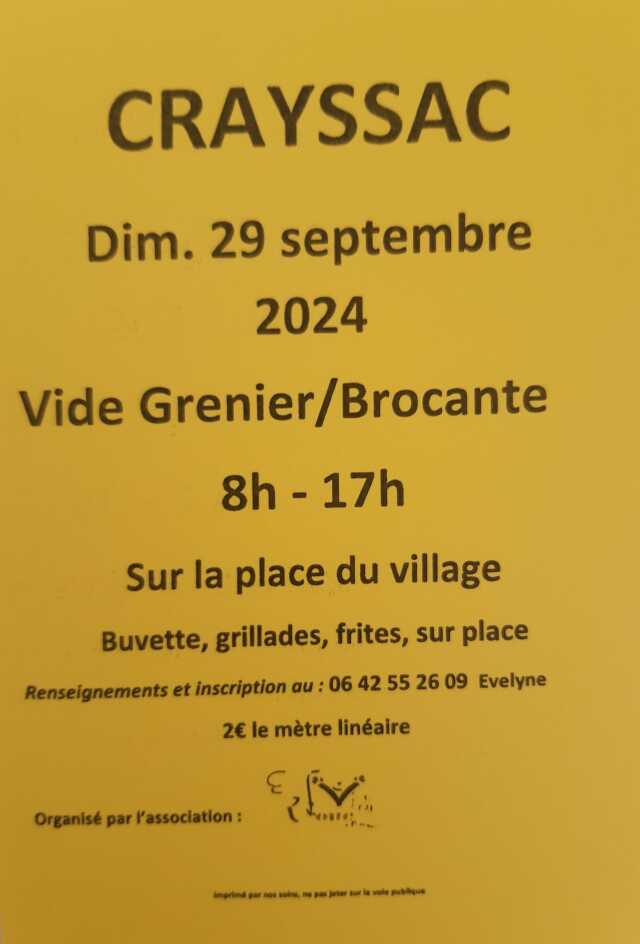 Vide-grenier / Brocante à Crayssac