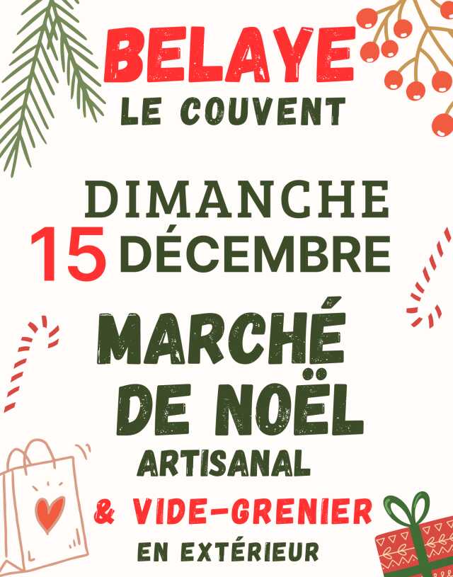 Marché de Noël artisanal et vide-grenier à Bélaye