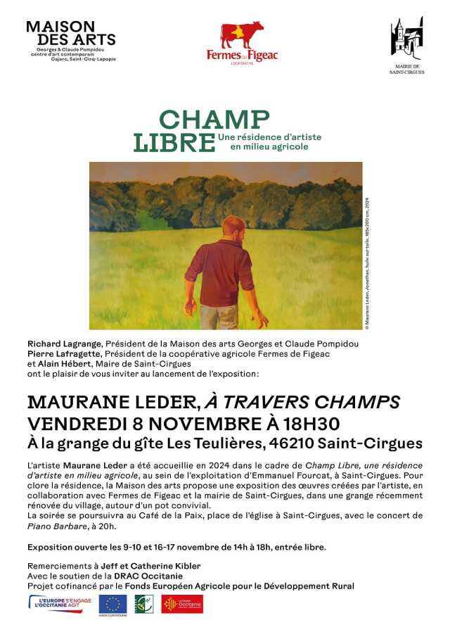 Exposition à Saint-Cirgues : Maurane Leder, À Travers Champs