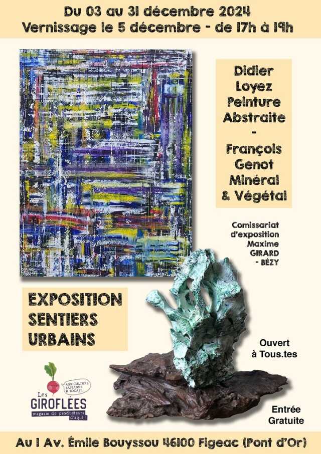 Exposition sentiers urbains aux Giroflées à Figeac