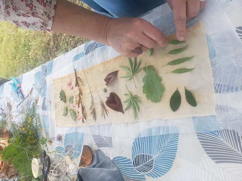 Ateliers-sorties nature : atelier Ecoprint