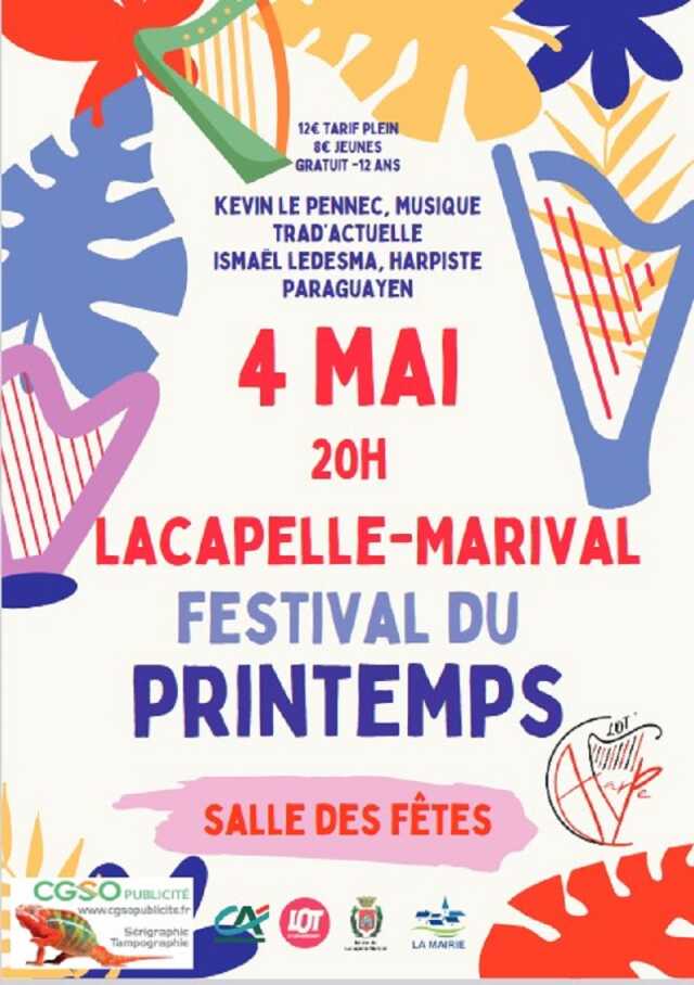 Concert, festival du printemps Lot'harpes à lacapelle-Marival
