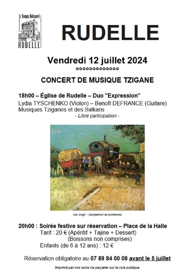 Concert de musique tzigane et soirée festive à Rudelle
