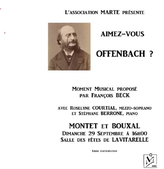 Conférence musicale à Sabadel Latronquière : Jacques Offenbach